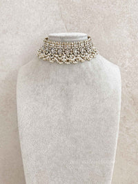 Antique Gold Choker - Pearl - SOKORA JEWELSAntique Gold Choker - PearlChoker Sets