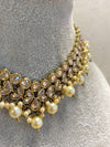 Antique Gold Choker Set - Champagne - SOKORA JEWELSAntique Gold Choker Set - Champagne