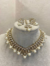 Antique Gold Choker Set - Clear Gold - SOKORA JEWELSAntique Gold Choker Set - Clear Gold