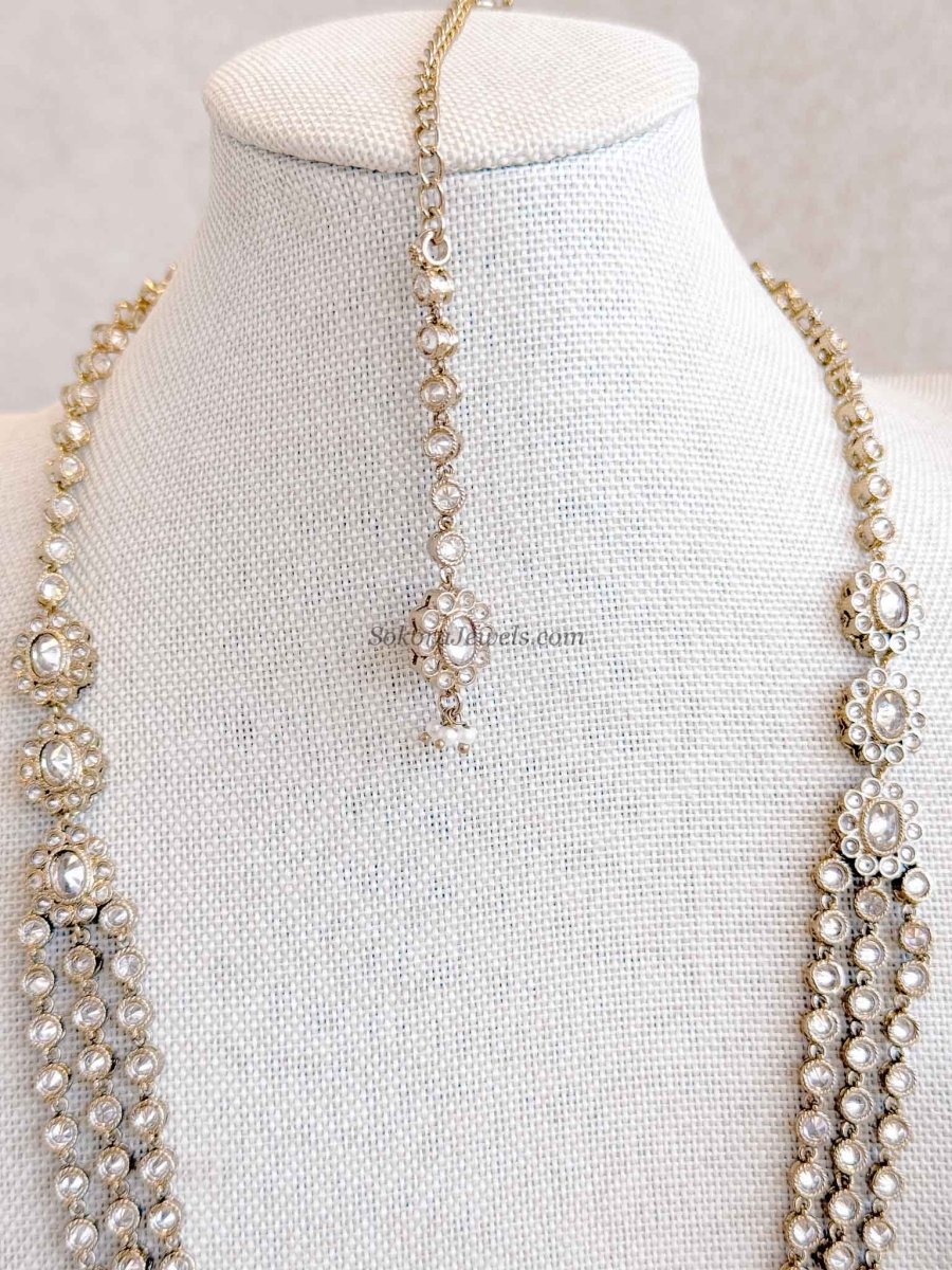 Antique Gold Crystal Midi Mala Set - SOKORA JEWELSAntique Gold Crystal Midi Mala Set