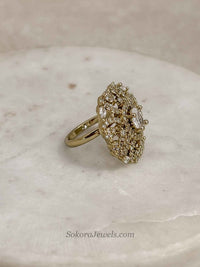 Antique Gold & Diamante Ring - SOKORA JEWELSAntique Gold & Diamante RingRING