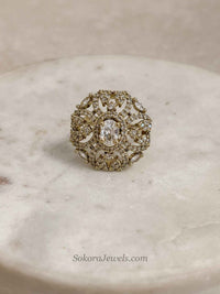 Antique Gold & Diamante Ring - SOKORA JEWELSAntique Gold & Diamante RingRING