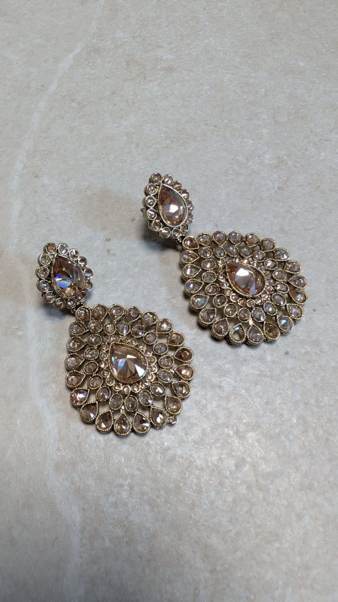 Antique Gold Drop Earrings - SOKORA JEWELSAntique Gold Drop Earrings