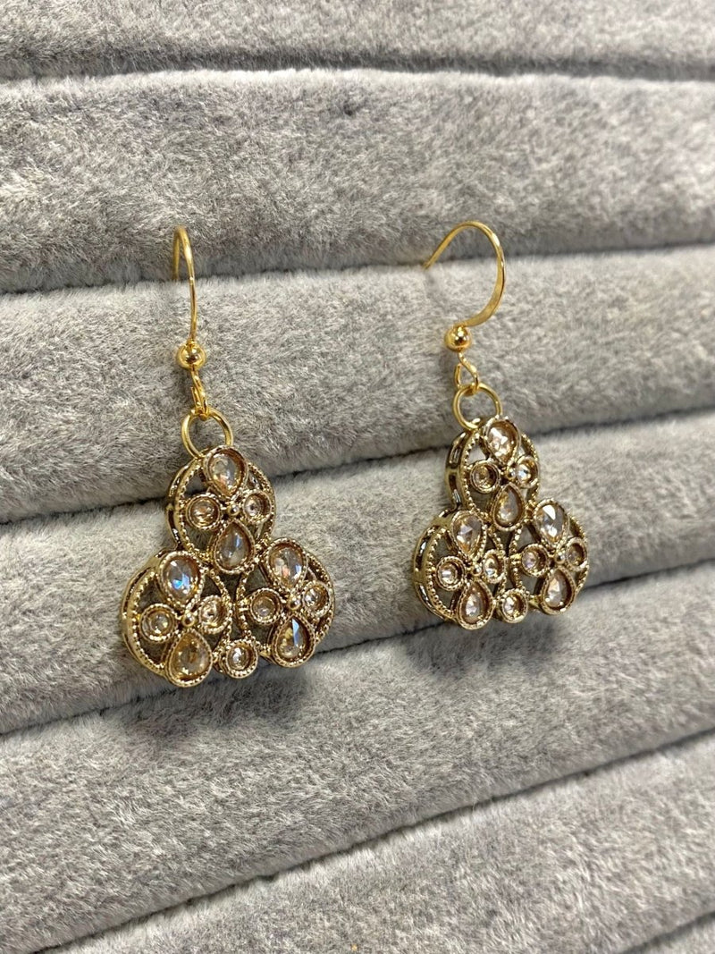 Antique Gold Drop Earrings - SOKORA JEWELSAntique Gold Drop Earrings