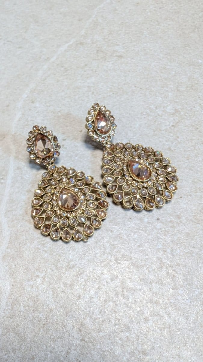 Antique Gold Drop Earrings - SOKORA JEWELSAntique Gold Drop Earrings
