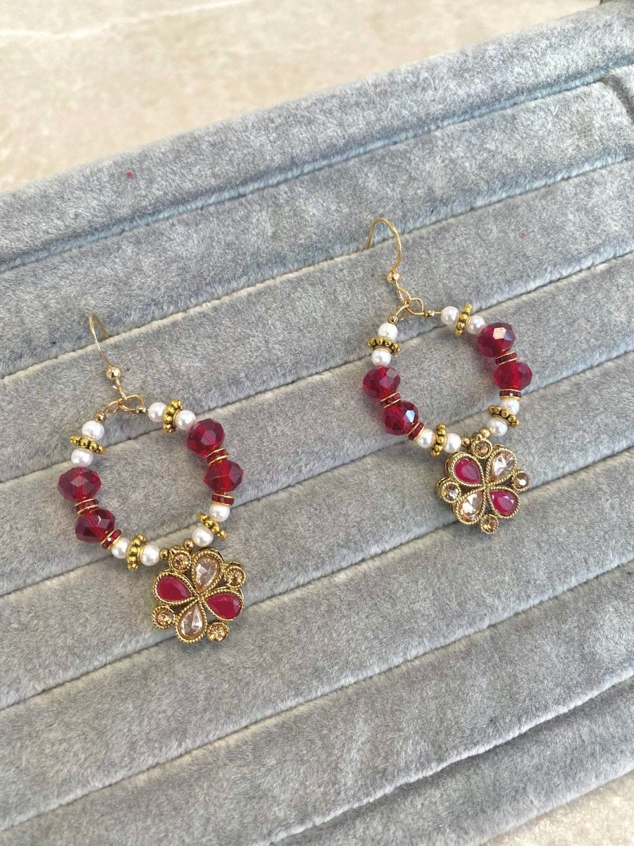 Antique Gold Earring Hoops - SOKORA JEWELSAntique Gold Earring Hoops