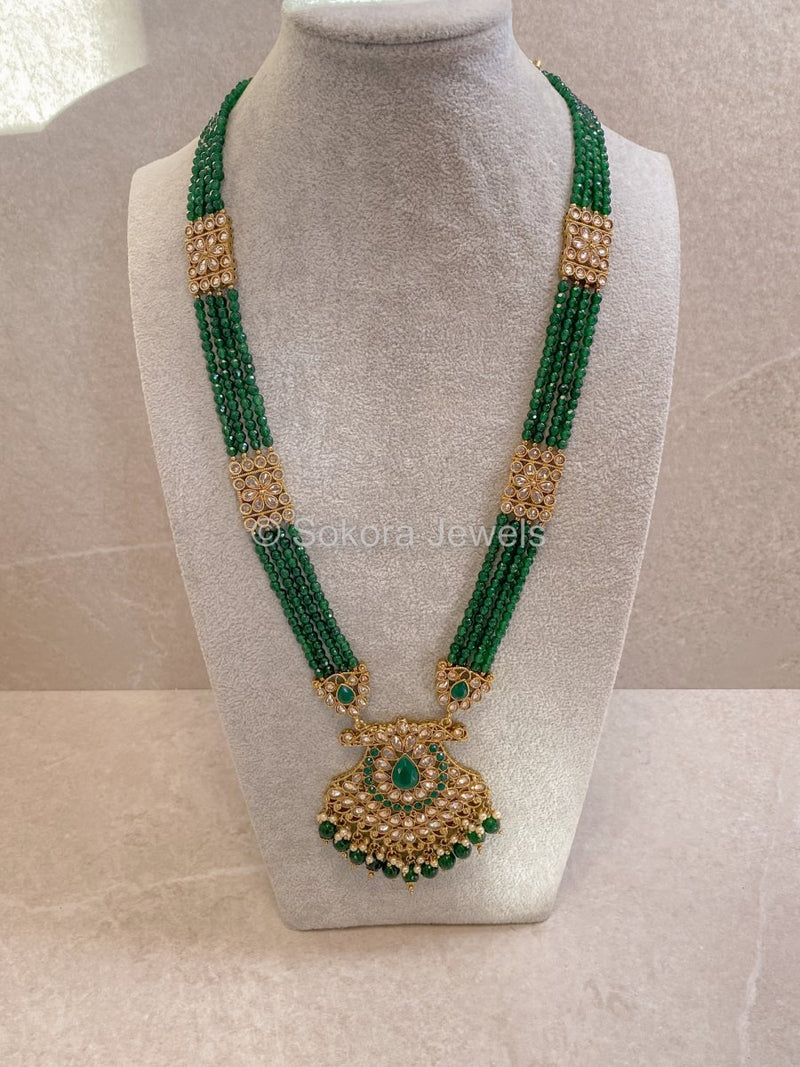 Antique Gold Haar - Green - SOKORA JEWELSAntique Gold Haar - Green