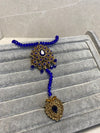 Antique gold Hand Harness - Blue - SOKORA JEWELSAntique gold Hand Harness - Blue