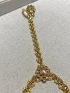 Antique gold Hand Harness - Champagne - SOKORA JEWELSAntique gold Hand Harness - Champagne