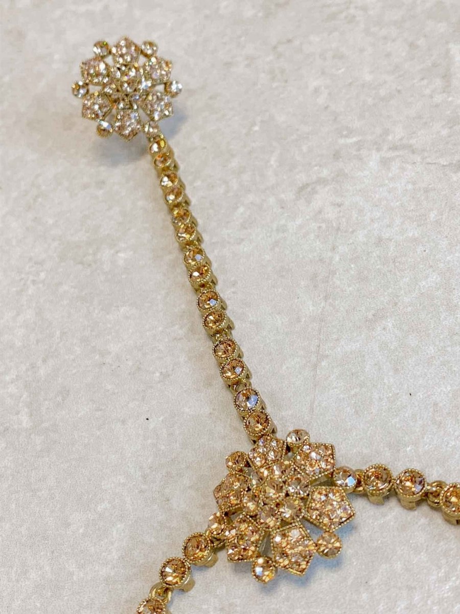 Antique Gold Hand Harness - Golden - SOKORA JEWELSAntique Gold Hand Harness - Golden
