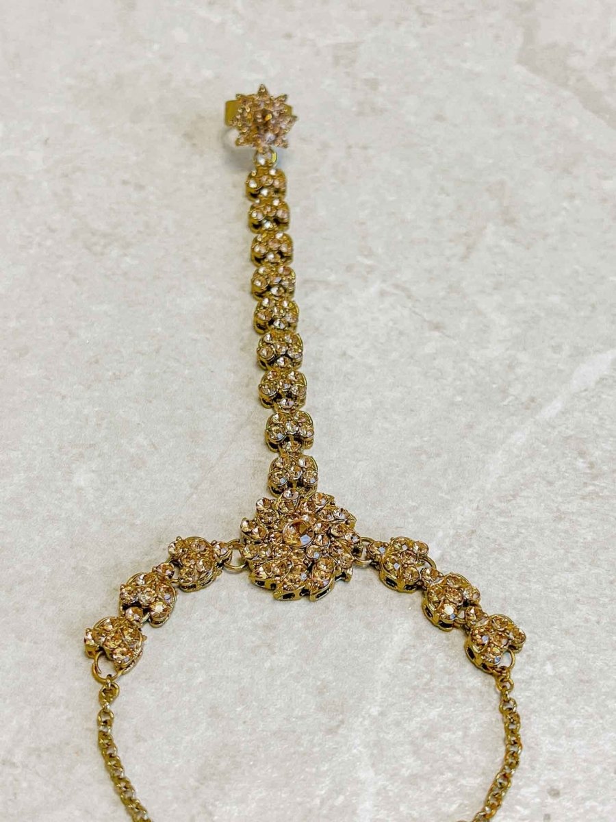 Antique Gold Hand Harness - Golden - SOKORA JEWELSAntique Gold Hand Harness - Golden