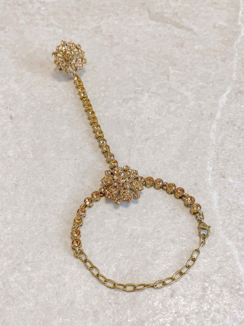 Antique Gold Hand Harness - Golden - SOKORA JEWELSAntique Gold Hand Harness - Golden