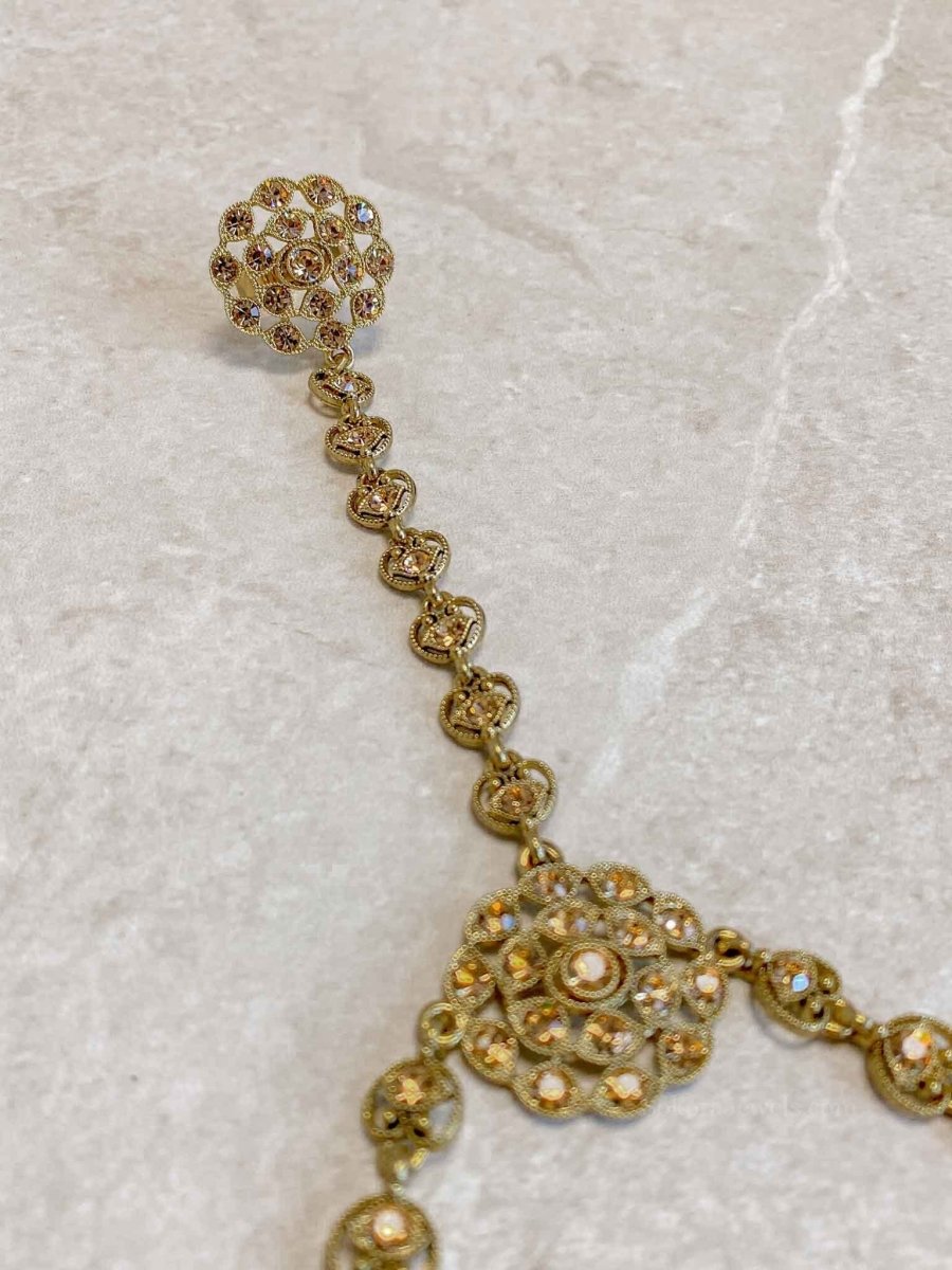 Antique Gold Hand Harness - Golden - SOKORA JEWELSAntique Gold Hand Harness - Golden