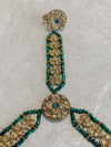 Antique Gold Hand Harness - Green - SOKORA JEWELSAntique Gold Hand Harness - Green