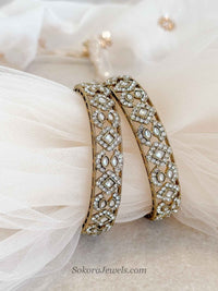 Antique Gold Kada Bangles - SOKORA JEWELSAntique Gold Kada BanglesBANGLES