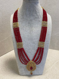 Antique Gold Mala - Deep Red - SOKORA JEWELSAntique Gold Mala - Deep RedNECKLACE SETS