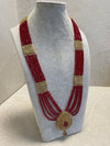 Antique Gold Mala - Deep Red - SOKORA JEWELSAntique Gold Mala - Deep RedNECKLACE SETS