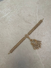 Antique Gold Mathapatti - Champagne - SOKORA JEWELSAntique Gold Mathapatti - Champagne