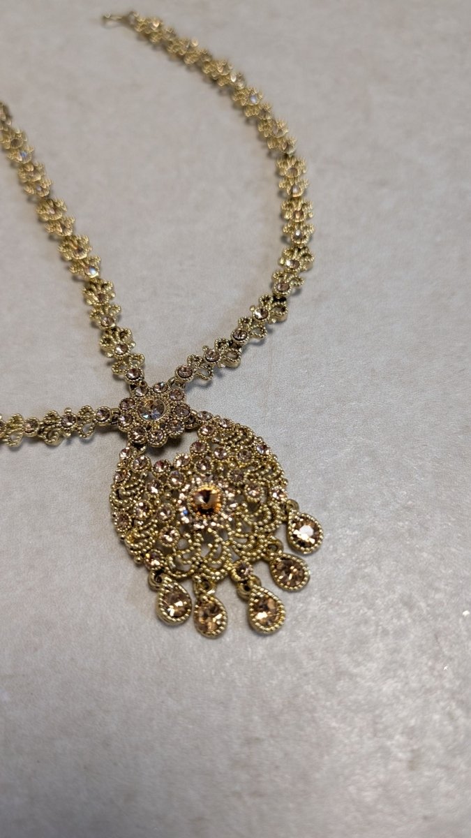 Antique Gold Mathapatti - Golden - SOKORA JEWELSAntique Gold Mathapatti - Golden