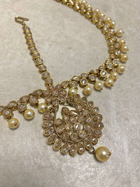 Antique Gold Mathapatti - Pearl - SOKORA JEWELSAntique Gold Mathapatti - Pearl