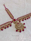 Antique Gold Mathapatti - Ruby - SOKORA JEWELSAntique Gold Mathapatti - Ruby