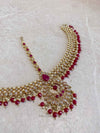 Antique Gold Mathapatti - Ruby - SOKORA JEWELSAntique Gold Mathapatti - Ruby