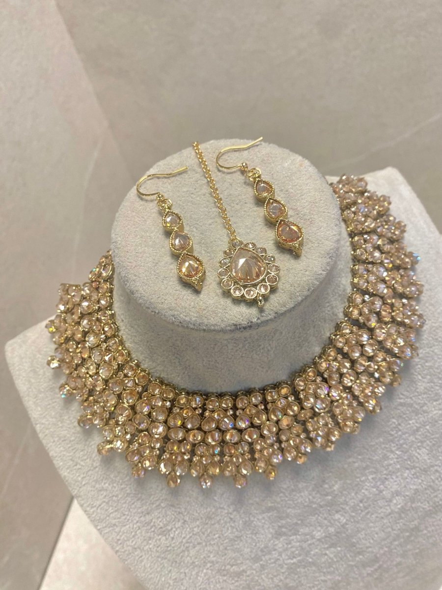 Antique Gold Necklace Set - SOKORA JEWELSAntique Gold Necklace SetNECKLACE SETS