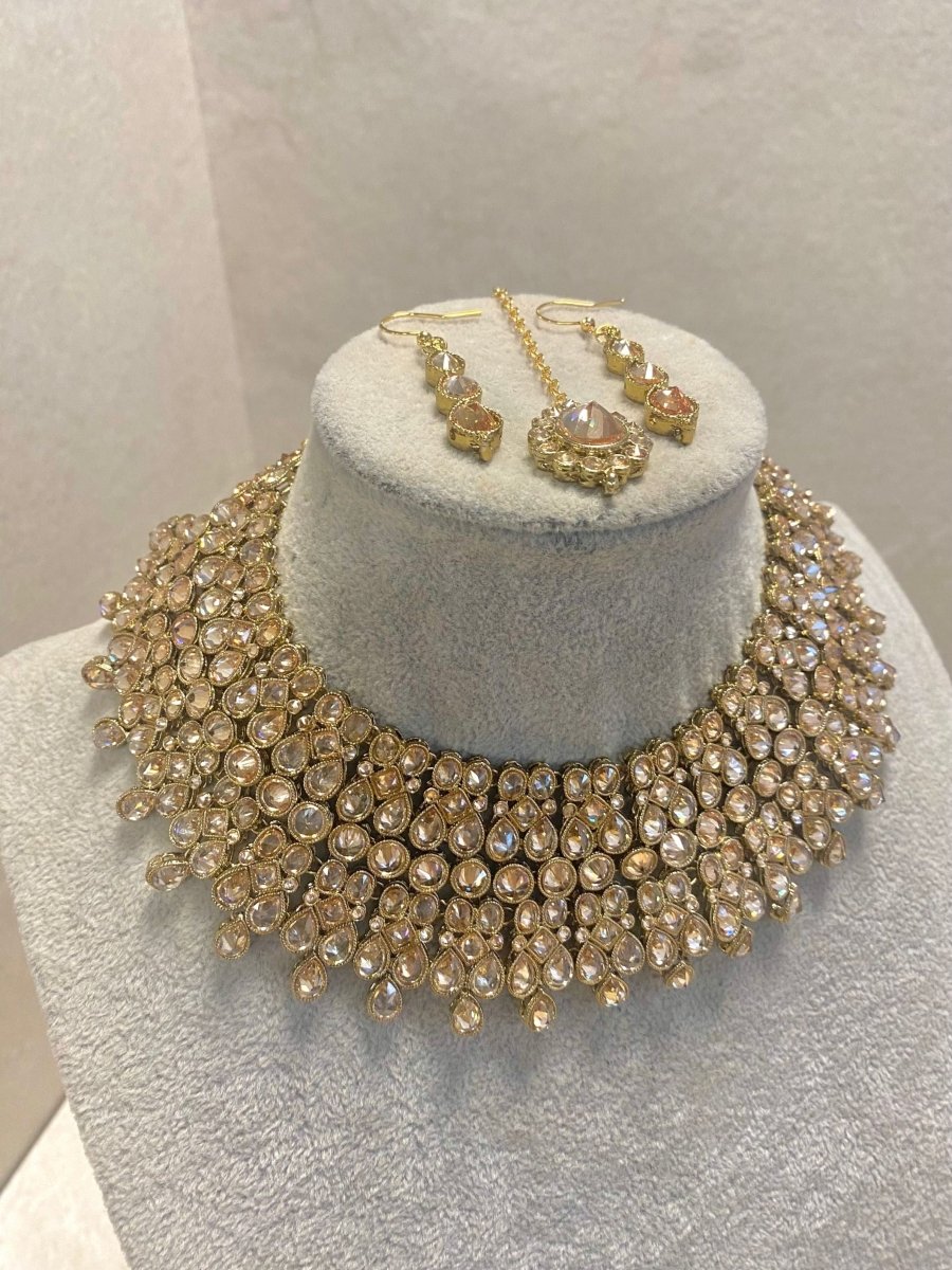 Antique Gold Necklace Set - SOKORA JEWELSAntique Gold Necklace SetNECKLACE SETS