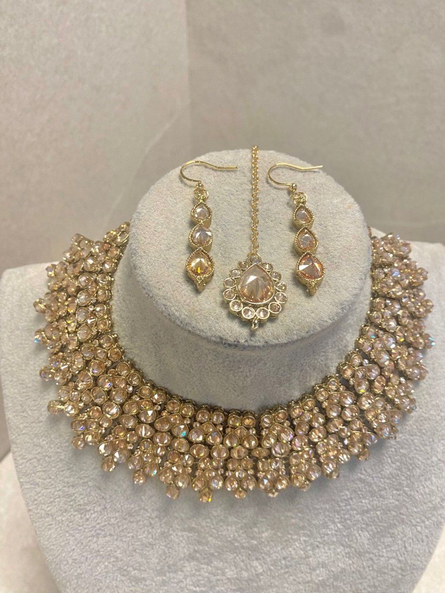 Antique Gold Necklace Set - SOKORA JEWELSAntique Gold Necklace SetNECKLACE SETS