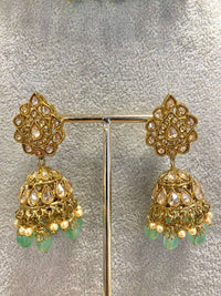 Antique Gold Necklace Set - Mint - SOKORA JEWELSAntique Gold Necklace Set - Mint