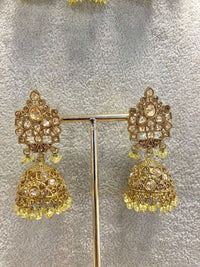 Antique Gold Necklace Set - Yellow - SOKORA JEWELSAntique Gold Necklace Set - YellowNECKLACE SETS