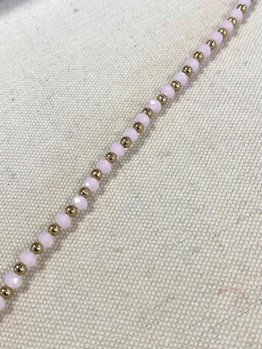 Antique Gold Nose ring - Pink (Slide type) - SOKORA JEWELSAntique Gold Nose ring - Pink (Slide type)