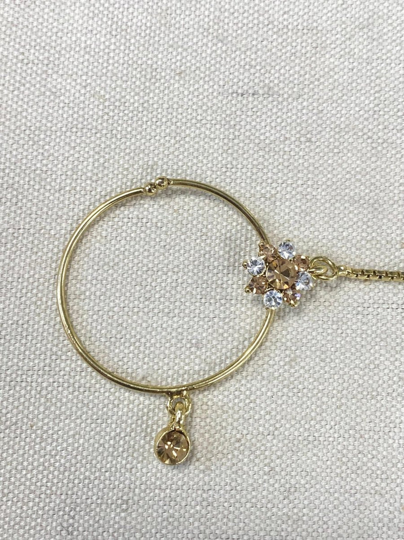 Antique Gold Nose Ring - (Slide Type) - SOKORA JEWELSAntique Gold Nose Ring - (Slide Type)