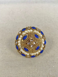 Antique Gold Ring - Blue - SOKORA JEWELSAntique Gold Ring - BlueRING
