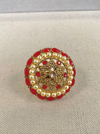 Antique Gold Ring - Red - SOKORA JEWELSAntique Gold Ring - RedRING