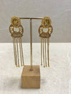 Antique Gold Tassel Drop Earrings - Golden - SOKORA JEWELSAntique Gold Tassel Drop Earrings - Golden