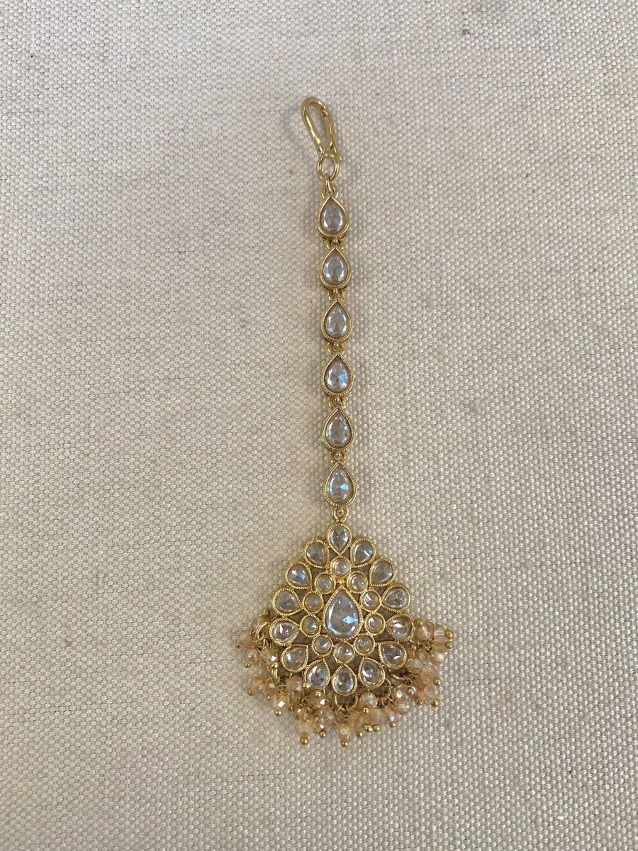 Antique Gold Tikka - Champagne - SOKORA JEWELSAntique Gold Tikka - Champagne