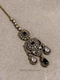 Antique Gold-Tone Kundan Necklace set - SOKORA JEWELSAntique Gold-Tone Kundan Necklace setNECKLACE SETS