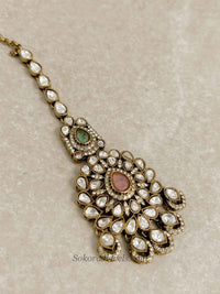 Antique Gold-Tone Kundan Necklace set - SOKORA JEWELSAntique Gold-Tone Kundan Necklace setNECKLACE SETS