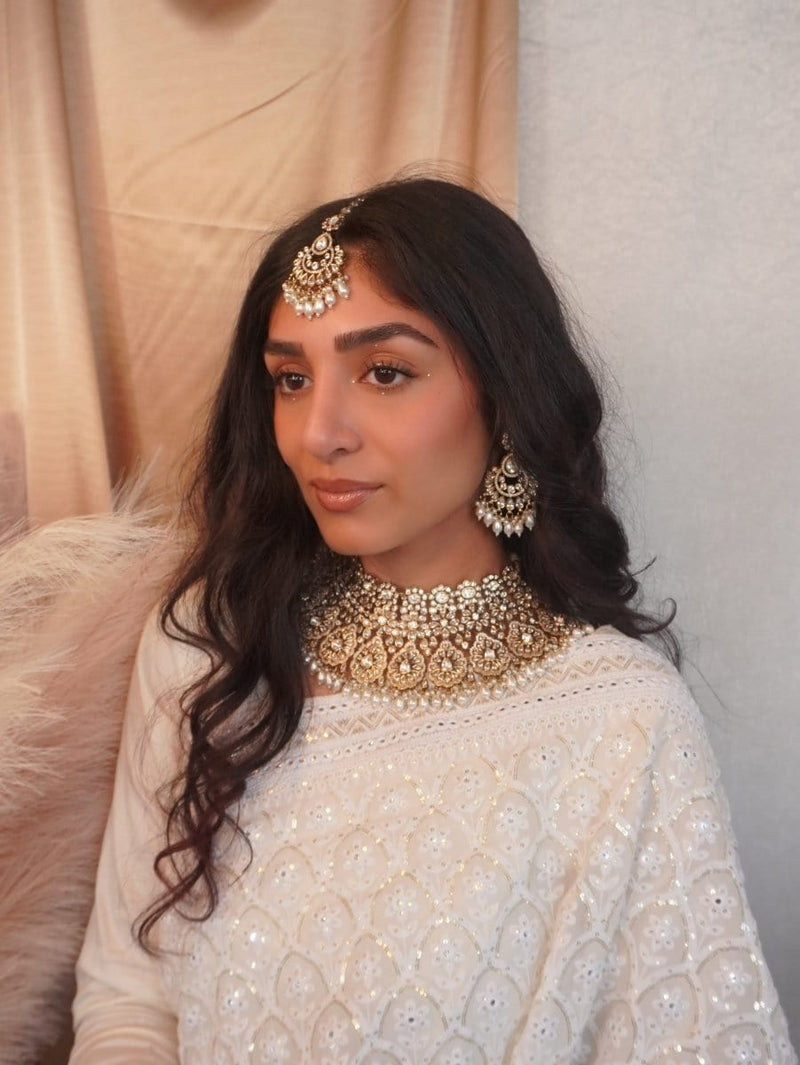 Antique Kundan Bridal Necklace set - SOKORA JEWELSAntique Kundan Bridal Necklace setNECKLACE SETS