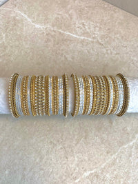 Arabelle Bangle Set - Gold/Silver(Slightly imperfect) - SOKORA JEWELSArabelle Bangle Set - Gold/Silver(Slightly imperfect)BANGLES