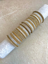 Arabelle Bangle Set - Gold/Silver(Slightly imperfect) - SOKORA JEWELSArabelle Bangle Set - Gold/Silver(Slightly imperfect)BANGLES