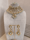 Areli Faux Kundan Necklace Set - Mint - SOKORA JEWELSAreli Faux Kundan Necklace Set - Mint