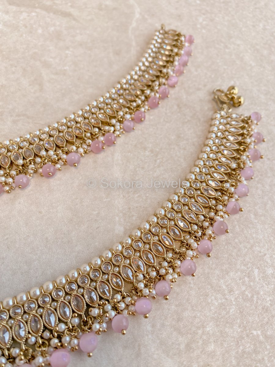 Aria Anklets - Pink - SOKORA JEWELSAria Anklets - Pink