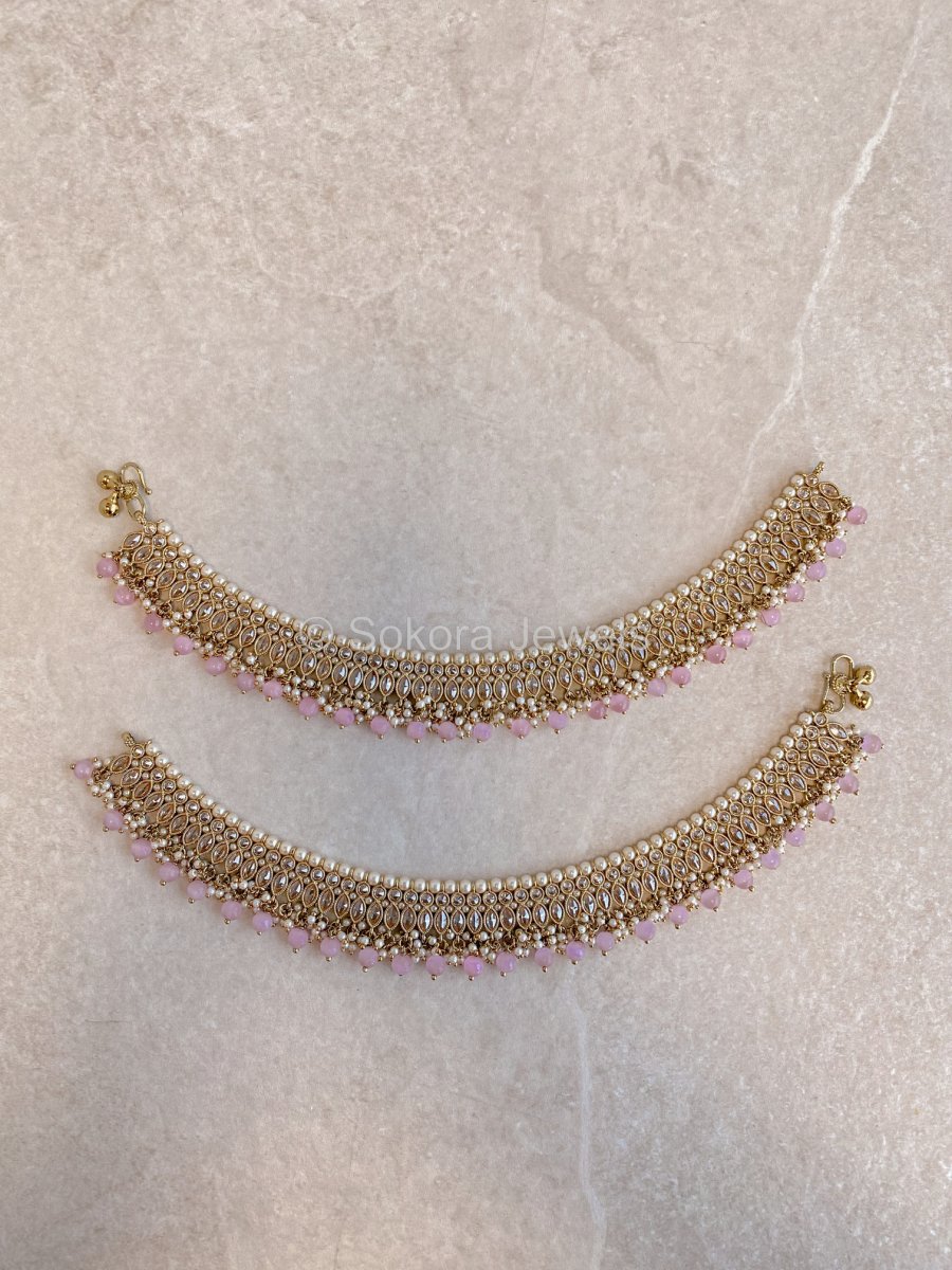 Aria Anklets - Pink - SOKORA JEWELSAria Anklets - Pink