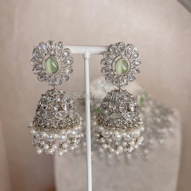 Aria Bridal Necklace set - Mint - SOKORA JEWELSAria Bridal Necklace set - Mint