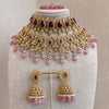 Aria Bridal Statement Necklace Set - Purple & Pink - SOKORA JEWELSAria Bridal Statement Necklace Set - Purple & Pink