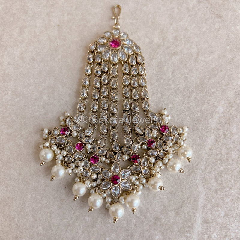 Aria Jhumar - Pink - SOKORA JEWELSAria Jhumar - Pink