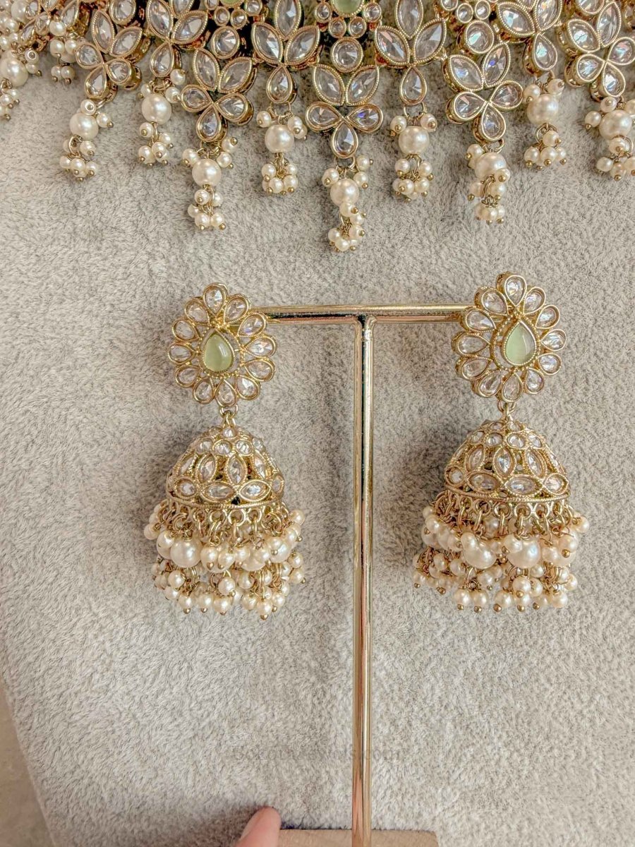 Aria Pastel Bridal Jewellery Set - SOKORA JEWELSAria Pastel Bridal Jewellery Set