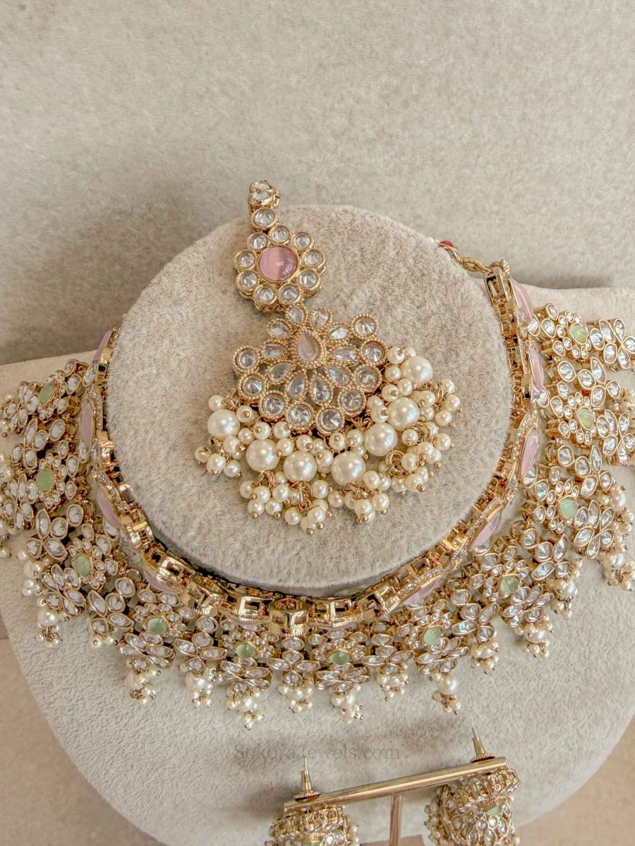 Aria Pastel Bridal Jewellery Set - SOKORA JEWELSAria Pastel Bridal Jewellery Set